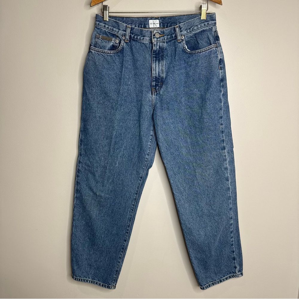 Calvin Klein Y2K Women’s Easy Fit High Waisted Straight Leg Jeans 100% Cotton 14